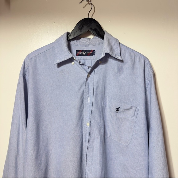 Ralph Lauren Buttondown Shirt Blue Men Size M - Picture 2 of 9